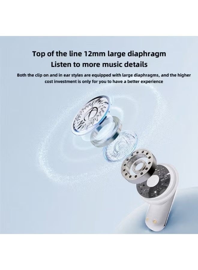 NexusTek Wireless Bluetooth Earbuds (4 Pcs) - In-Ear & Clip-On Dual Mode, Bluetooth 5.49, 60H Battery, Dual Device Connection, Couples Sharing for Music & Movies, for Android and iPhone - Image 5